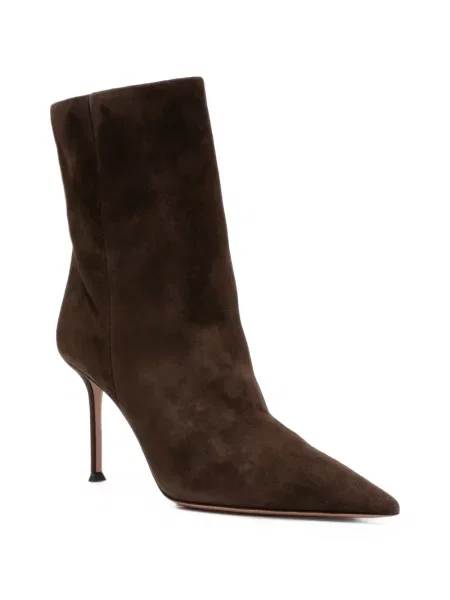 Botine Aquazzura din piele de căprioară maro