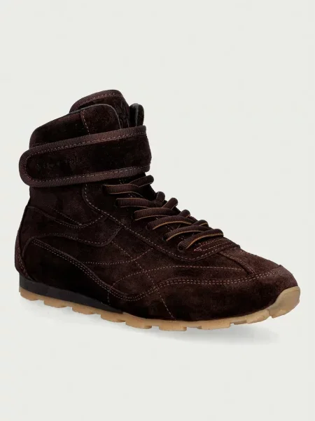 Marc O'Polo Fabiana 7 sneakers pentru femei din piele întoarsă maro