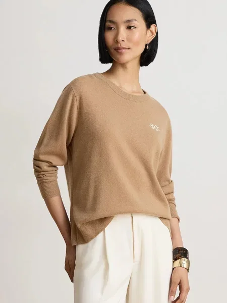 Lauren Ralph Lauren pulover pentru femei din cașmir bej