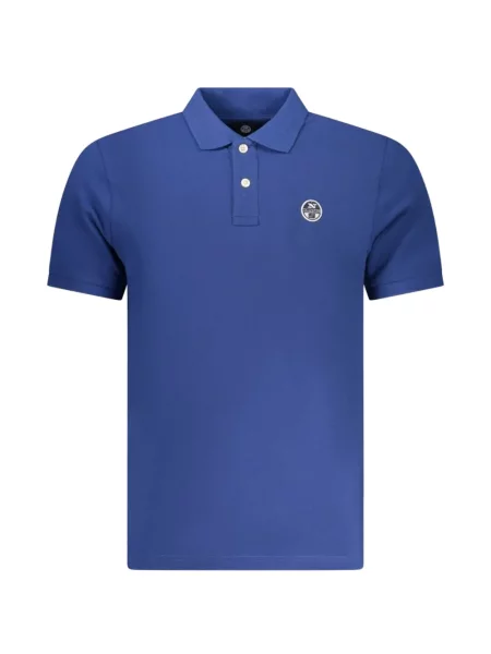 Tricou polo North Sails cu autograf albastru