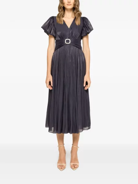 Sukienka midi Nissa z kryształkami niebieska