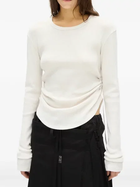 Lung tricou Ann Demeulemeester cu buline alb