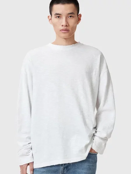 Тениска с дълъг ръкав Allsaints бяло
