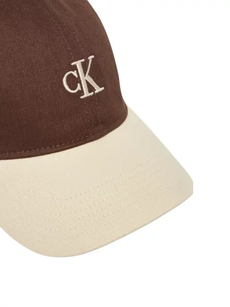Calvin Klein Kapa s šiltom Monogram Emb Colorblock Baseball rjava