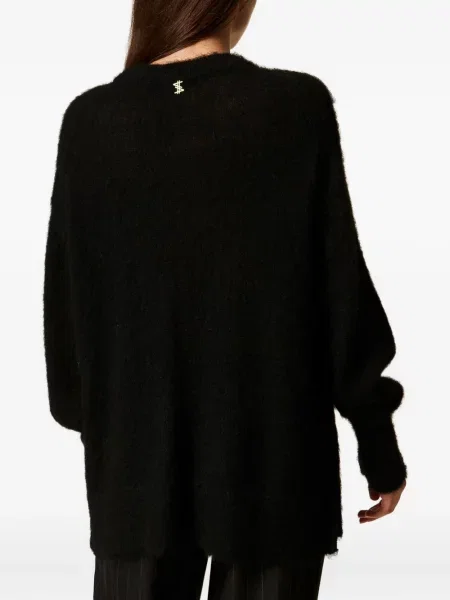 Pulover Twinset cu broderie negru