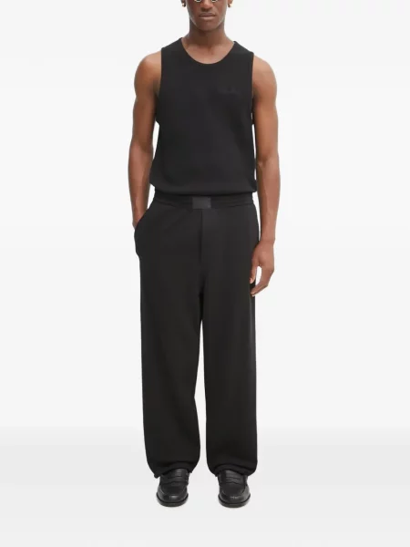 Pantaloni Helmut Lang alergare cu autograf negru