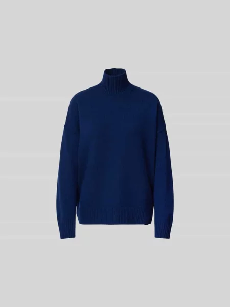 Sweter ze stójką Victoria Beckham granatowy