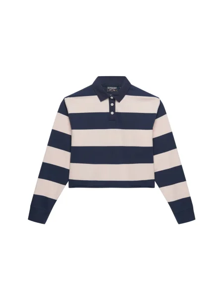 Superdry & Co Tricou supradimensional Athletic Essentials / albastru închis bej