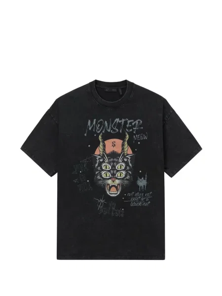 Тениска Five Cm с принт черно