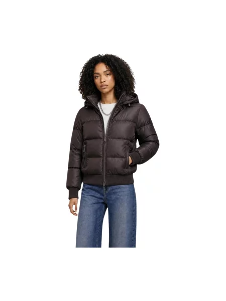 Kurtka puchowa Armani Exchange brązowa