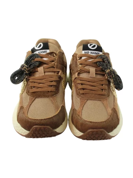 Sneakersy No Name skórzane brązowe