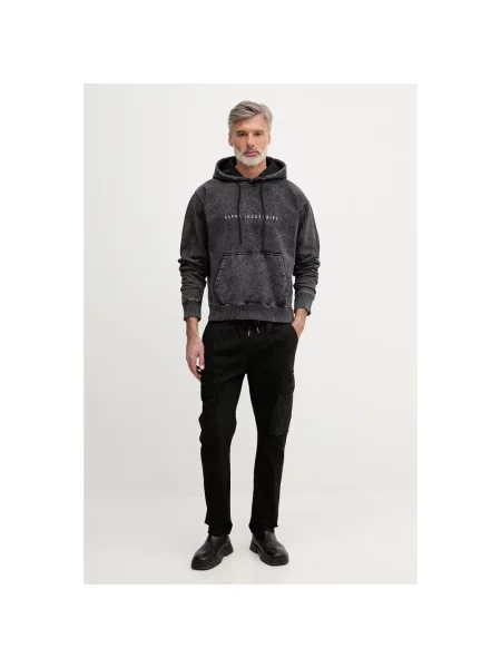 Bluza Alpha Industries Acid Logo Hoodie Black L czarna