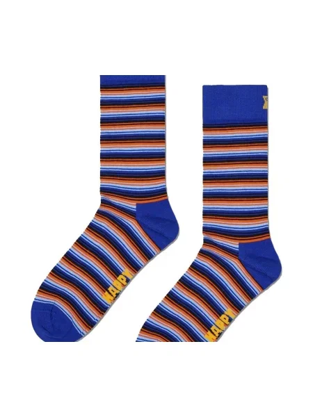 Csíkos zokni Happy Socks kék