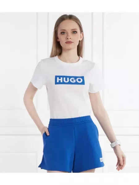 Hugo Blue Tricou Classic Tee_B alb