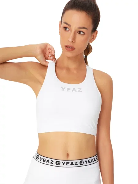 YEAZ Sport top Myth negru alb