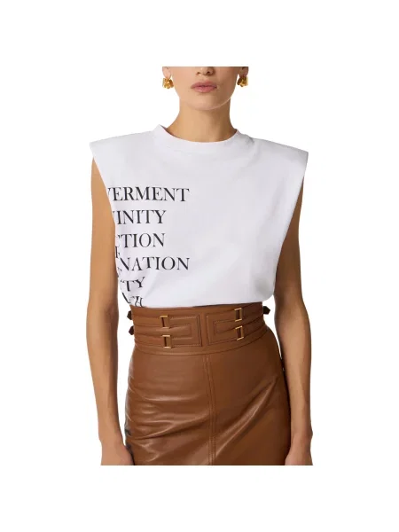 Top Elisabetta Franchi alb