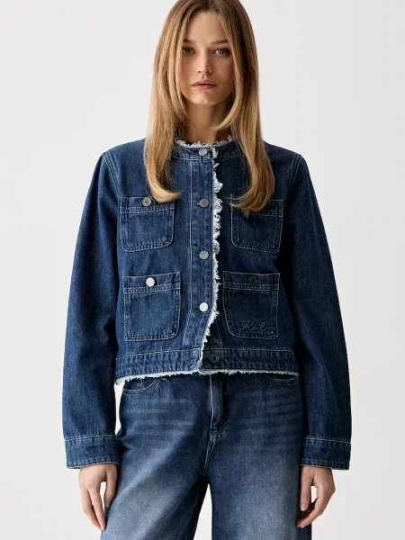 Karl Lagerfeld geacă de blugi pentru femei din denim