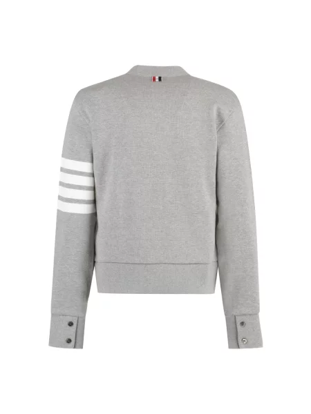 Kardigan Thom Browne z dekoltem w serek szary