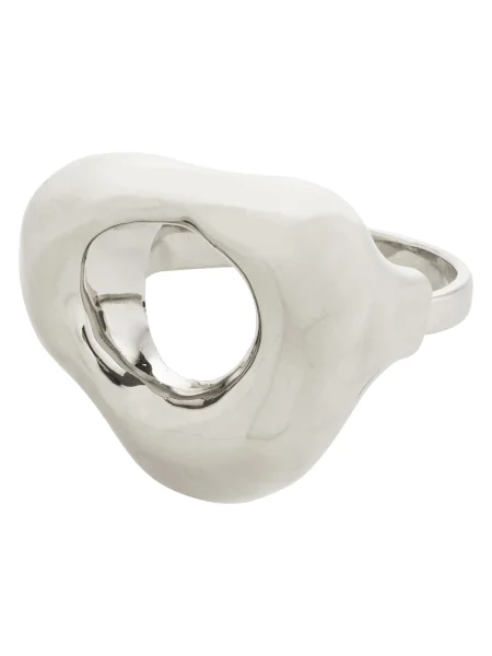 Pilgrim Prstan Free srebrna bela