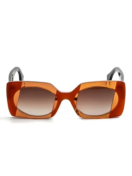 Ochelari de soare Face à Face cu imprimeu geometric portocaliu