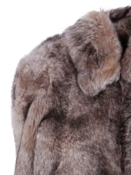 Geacă Chloé din piele de oaie maro