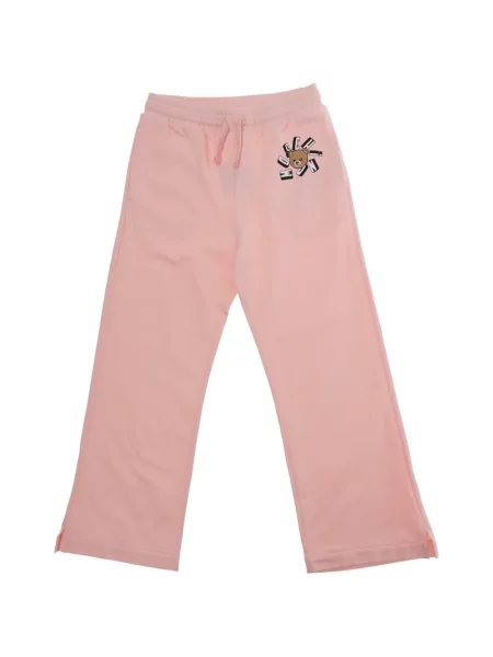 Spodnie dziecięce Moschino różowe