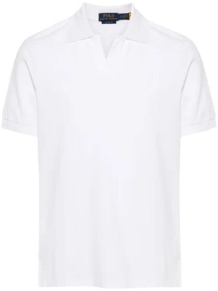 Кожена карирана костюм шапка с козирки Polo Ralph Lauren бяло