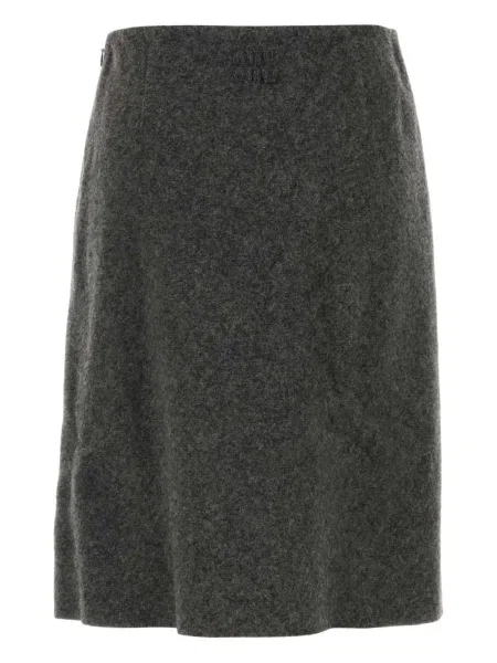 Fustă Miu Miu de lână gri