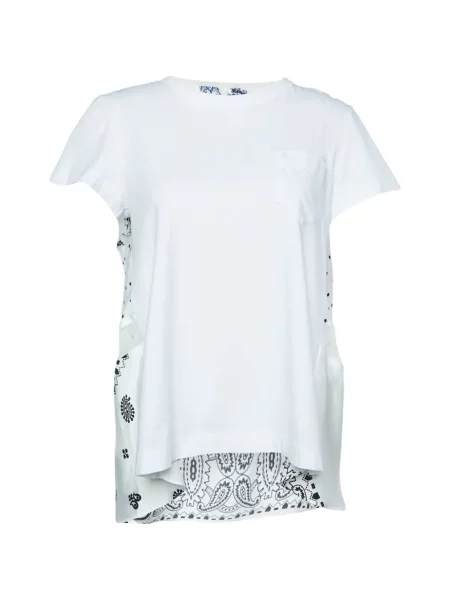 Tricou Sacai cu imagine cu model paisley alb