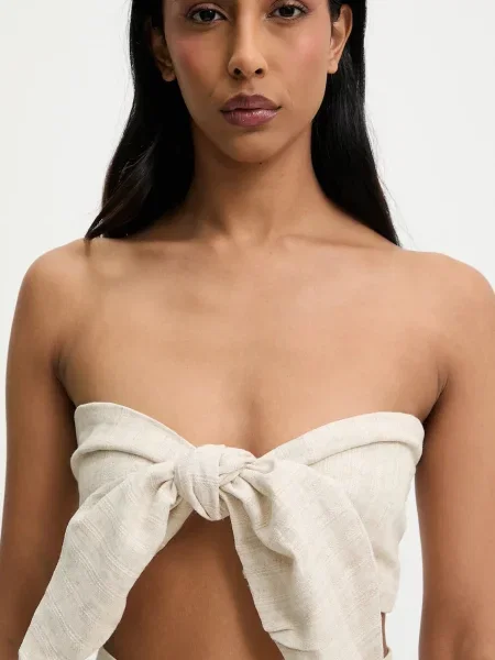 Лляні штани Answear.lab бежеві