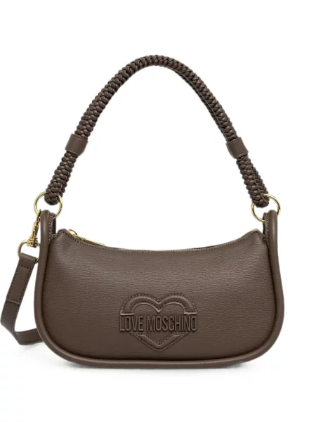 Geantă Love Moschino țesută maro