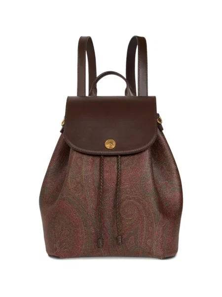 Rucsac Etro cu model paisley maro
