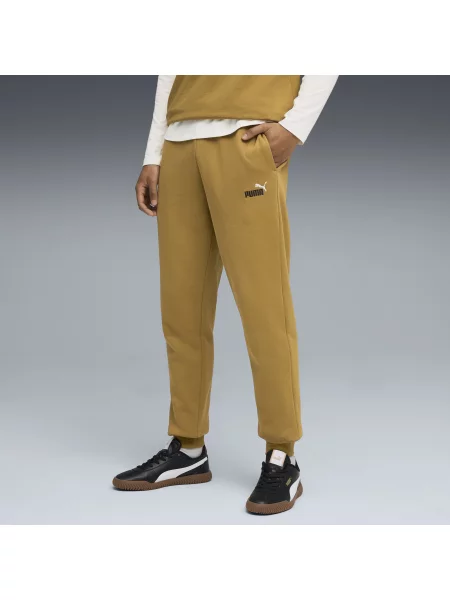 Spodnie dresowe Essentials z dwukolorowym logo No. 1 PUMA brązowe
