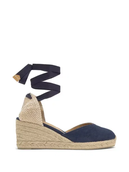 Espadrile Castaner cu pană din canvas albastru