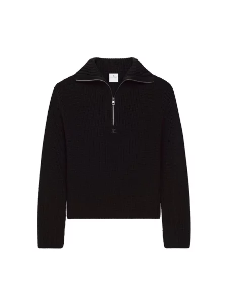 Sweter Courreges z kołnierzem czarny