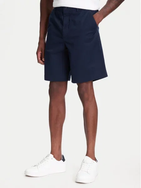 Kratke hlače iz tkanine Calvin Klein Jeans modra