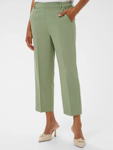 Kaffe Pantaloni cu dungă KASakura deschis verde