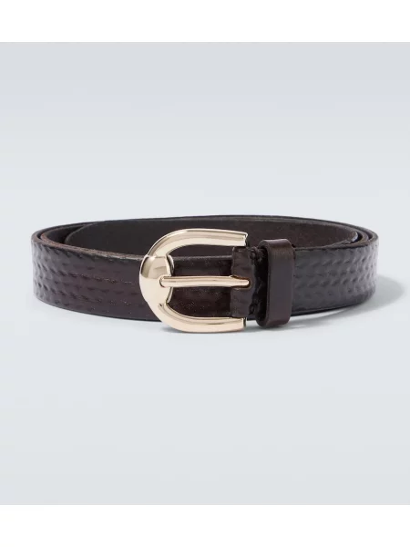 Cu centură curea Brunello Cucinelli din piele maro