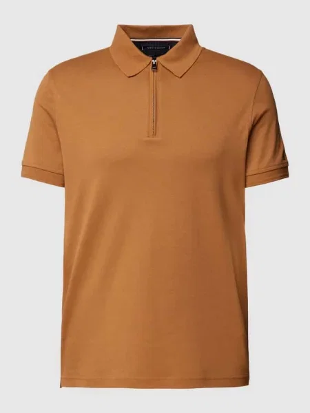 Koszulka polo o kroju slim fit z krótkim zamkiem błyskawicznym Tommy Hilfiger