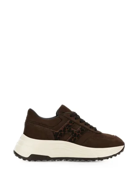 Sneakerși Hogan cu imagine cu model leopard maro
