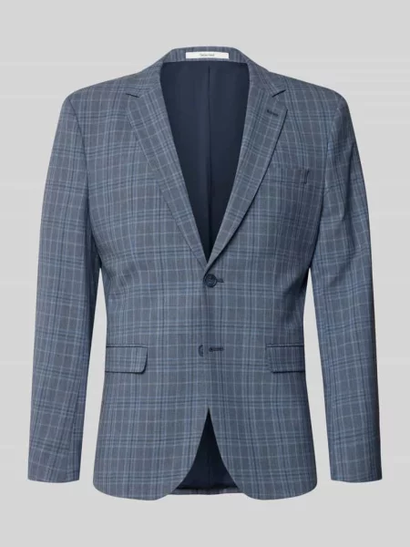 Marynarka o kroju slim fit z kieszenią z wypustką na piersi Selected granatowa