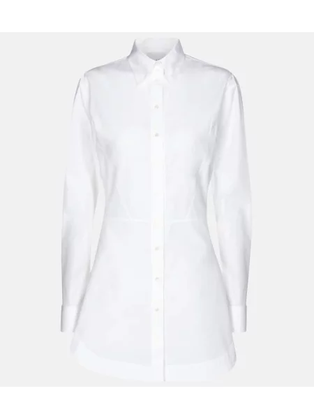 Top Alaã¯a popelinowy biały