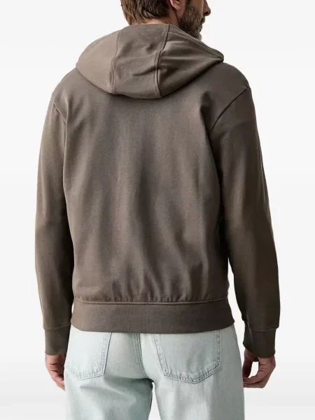 Hanorac cu glugă Armani Exchange cu imagine maro