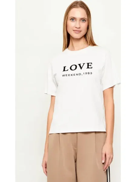 Weekend MaxMara Tricou WKDAGILE | Straight fit alb