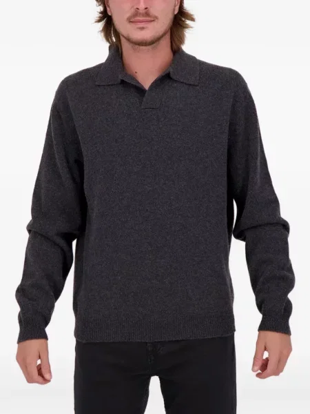 Tricou polo Daniele Fiesoli din cașmir gri