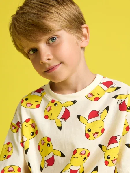 Sinsay Tričko Pokémon krémová