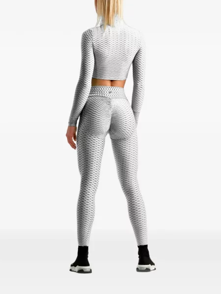 Leggings Tessitura Body Couture alb