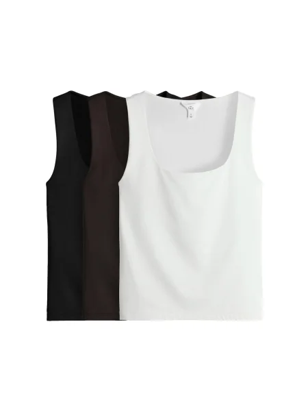 The Set Top tamno smeđa / crna bijela