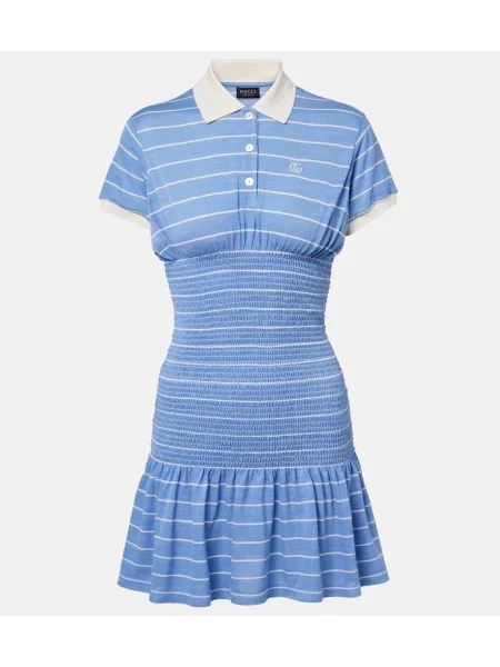 Rochie Gucci de mătase cu dungi albastru