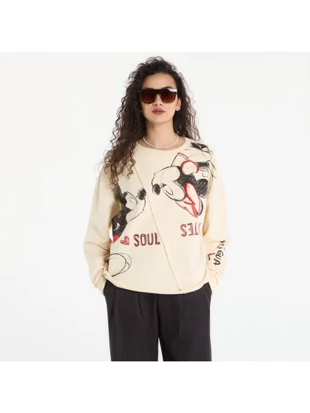Суитшърт Desigual Sweat Muak Mickey Sweat Beige L бежово